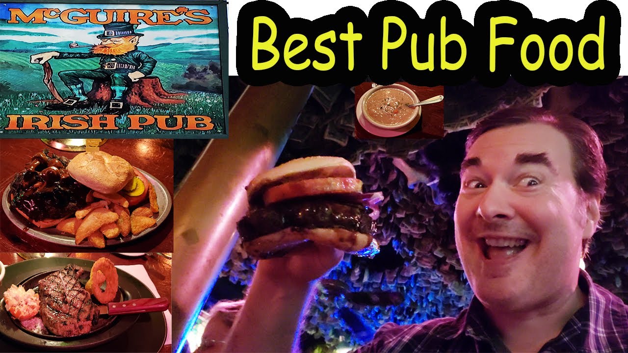 Travel Search for Best Pub Food at McGuire’s Irish Pub: Burgers, Steak & Irish Food
