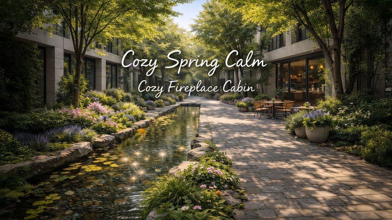 Cozy Spring Walk | Flowing Water, Birds & Soft Nature Sounds | Relaxing Ambience 🌿