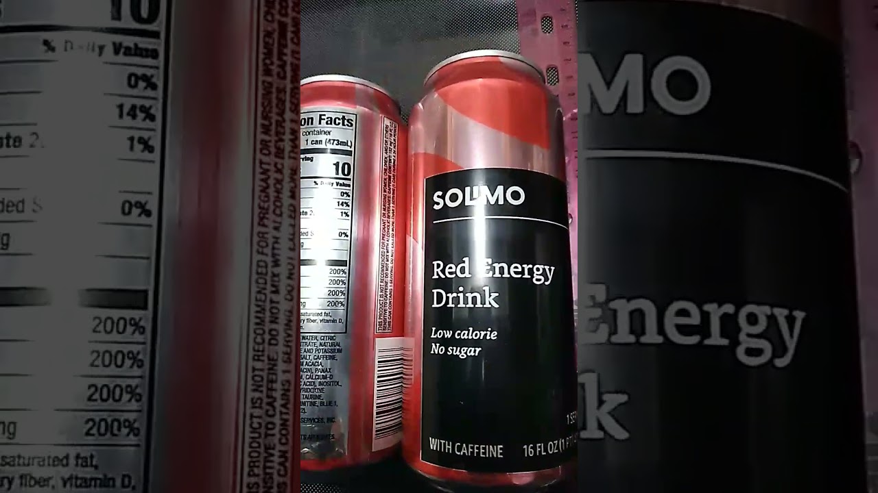 Solimo energy drink Amazon brand