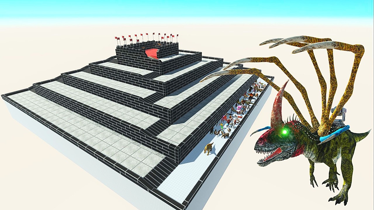 ESCAPE FROM ALIEN DINO CRYOLOPHOSAURUS - ARBS - Animal Revolt Battle Simulator