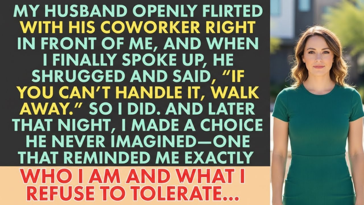 My husband openly flirted with his coworker… and the choice I made that night changed everything