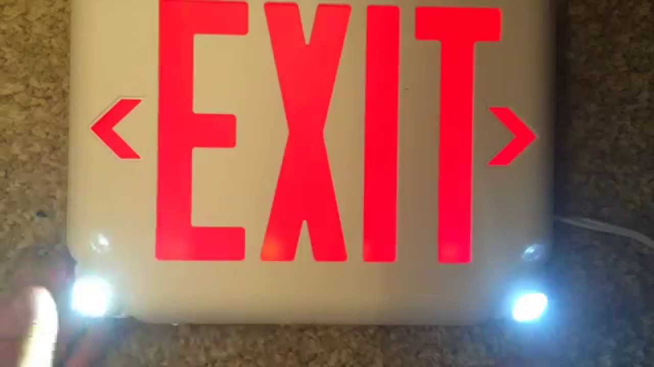 Review Of The Dual-Light EVC Exit Sign Combo
