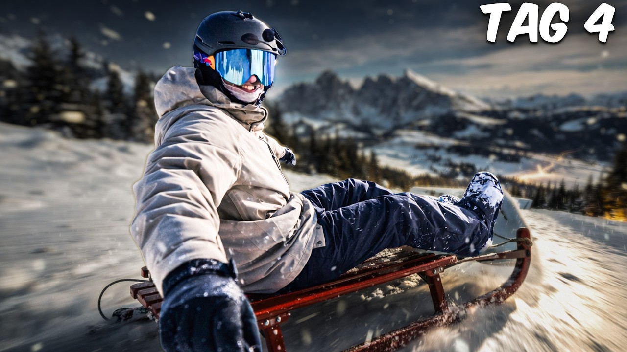 Schlitten fahren in der Nacht war ein Fehler..