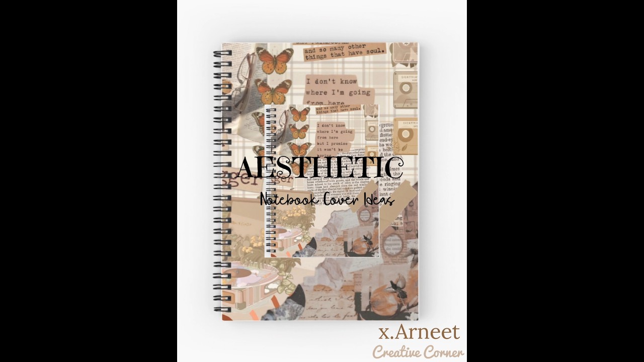 Aesthetic DIY Notebook Cover Idea 🤎✨️ #diy #papercraft #aesthetic #notebookcover #ideas #shorts