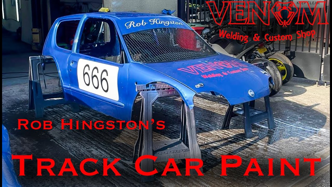 Autocross Grass Track Car Shell Painting at Venom Custom shop for Rob Hingston at Stephenson Marine