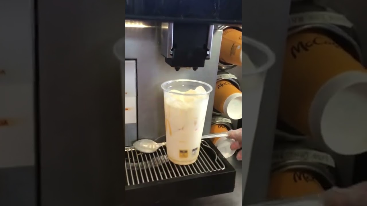 Large ice caramel macchiato ￼from McDonald’s ￼
