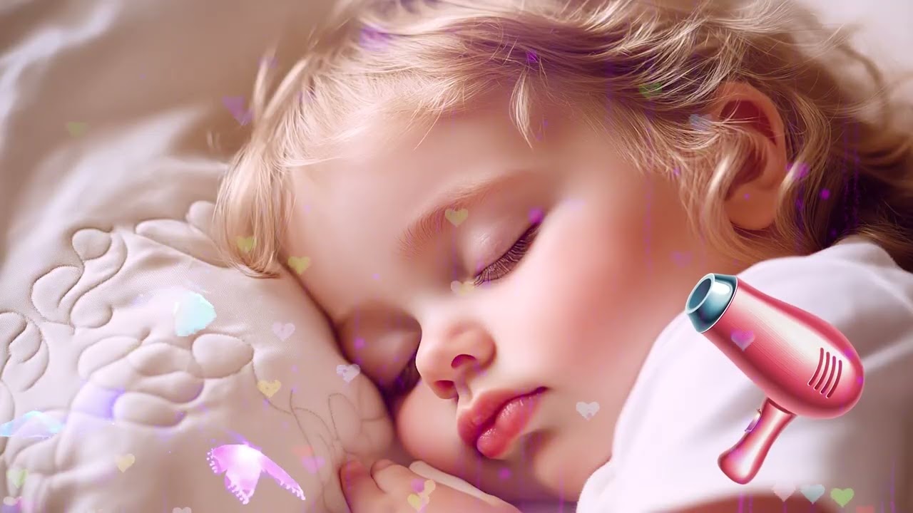 เสียงเครื่องเป่าผมสำหรับบำบัดการนอน | เสียงไดร์เป่าผมช่วยทารกหลับ 👶💤 หยุดโคลิค | White Noise จอมืด