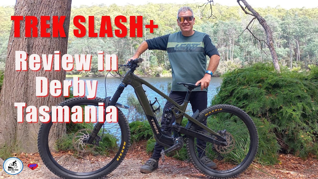 Обзор Trek Slash + в Дерби, Тасмания.