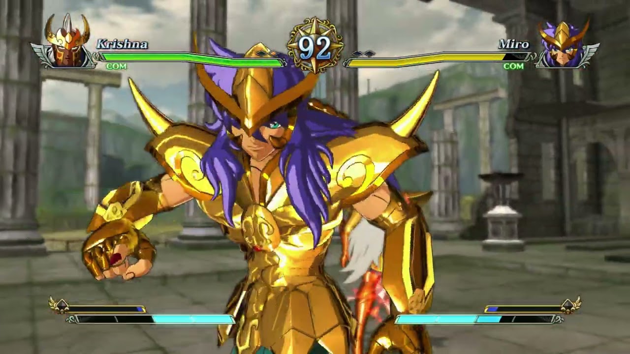Chrysaor Krishna vs Scorpio Miro - Saint Seiya Brave Soldiers