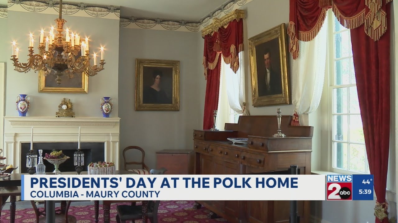 Inside the James K. Polk home in Columbia