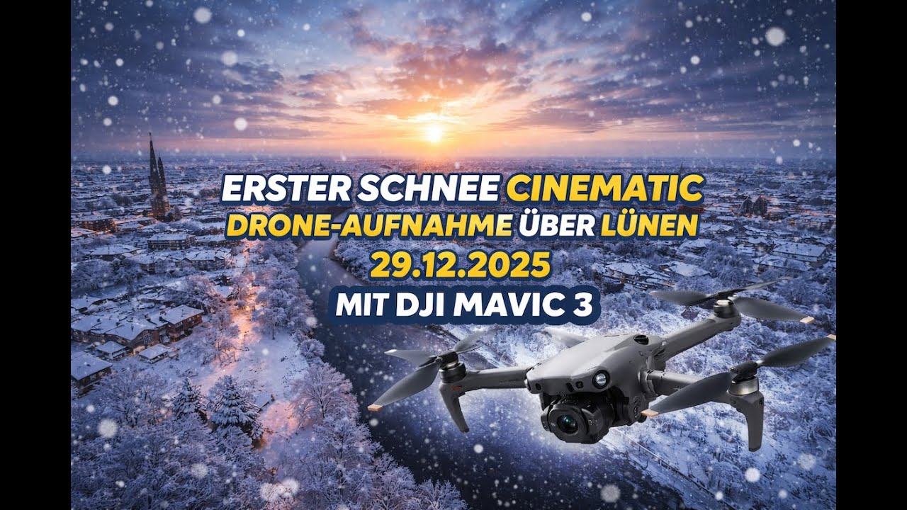Erster Schnne Cinematic  Drone Aufnahme Über Lünen  29.12.2025  mit DJI MINI 5 PRO