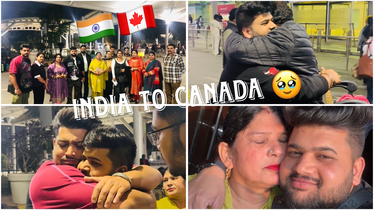 India to canada 🇨🇦VLOG ! Delhi to Toronto/ emotional ￼Vlog🥹 ￼immigration! ￼work permit /￼￼ 