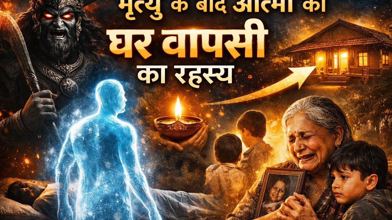 गरुड़ पुराण का रहस्य | मृत्यु के बाद आत्मा 13 दिन घर क्यों रहती है? | Garud puran 