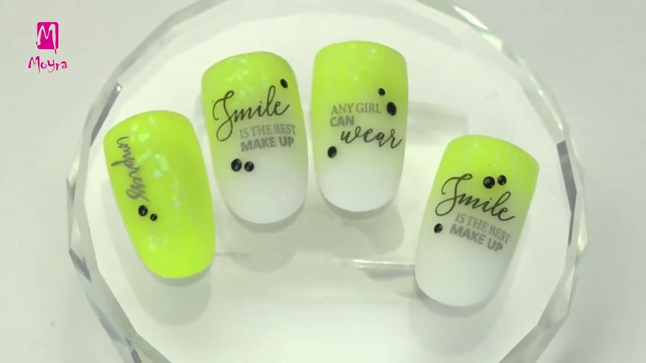 Cheerful neon ombre base colour with black text