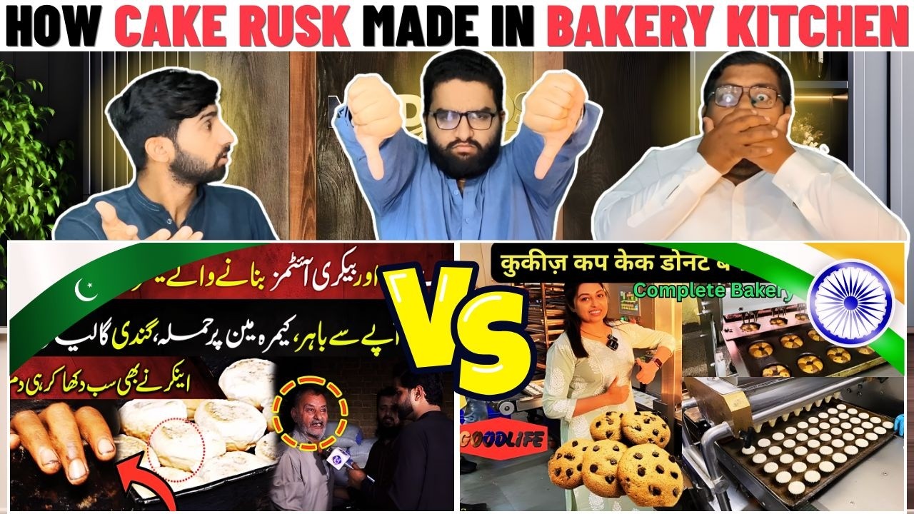 Reaction on Pakistan vs India Bakery item making Hygiene Comparison | खाने की सच्चाई😲