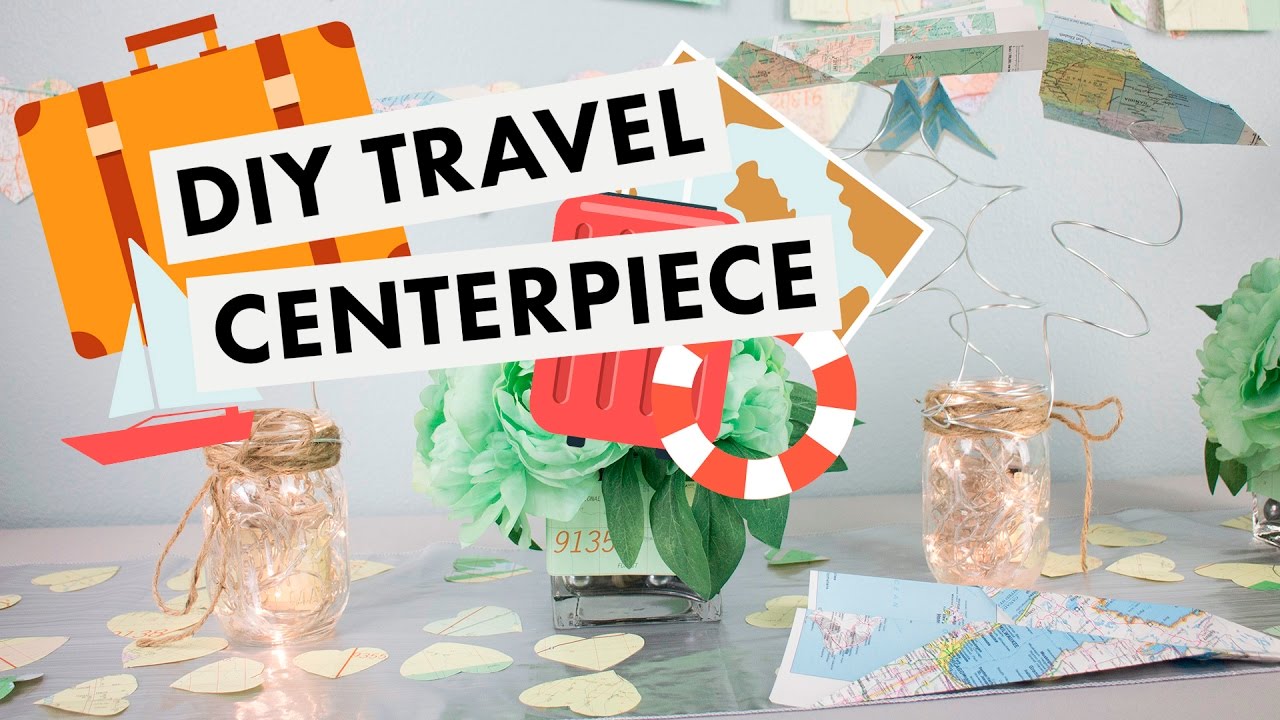 DIY Mason Jar Travel Centerpiece ✈️ | BalsaCircle.com