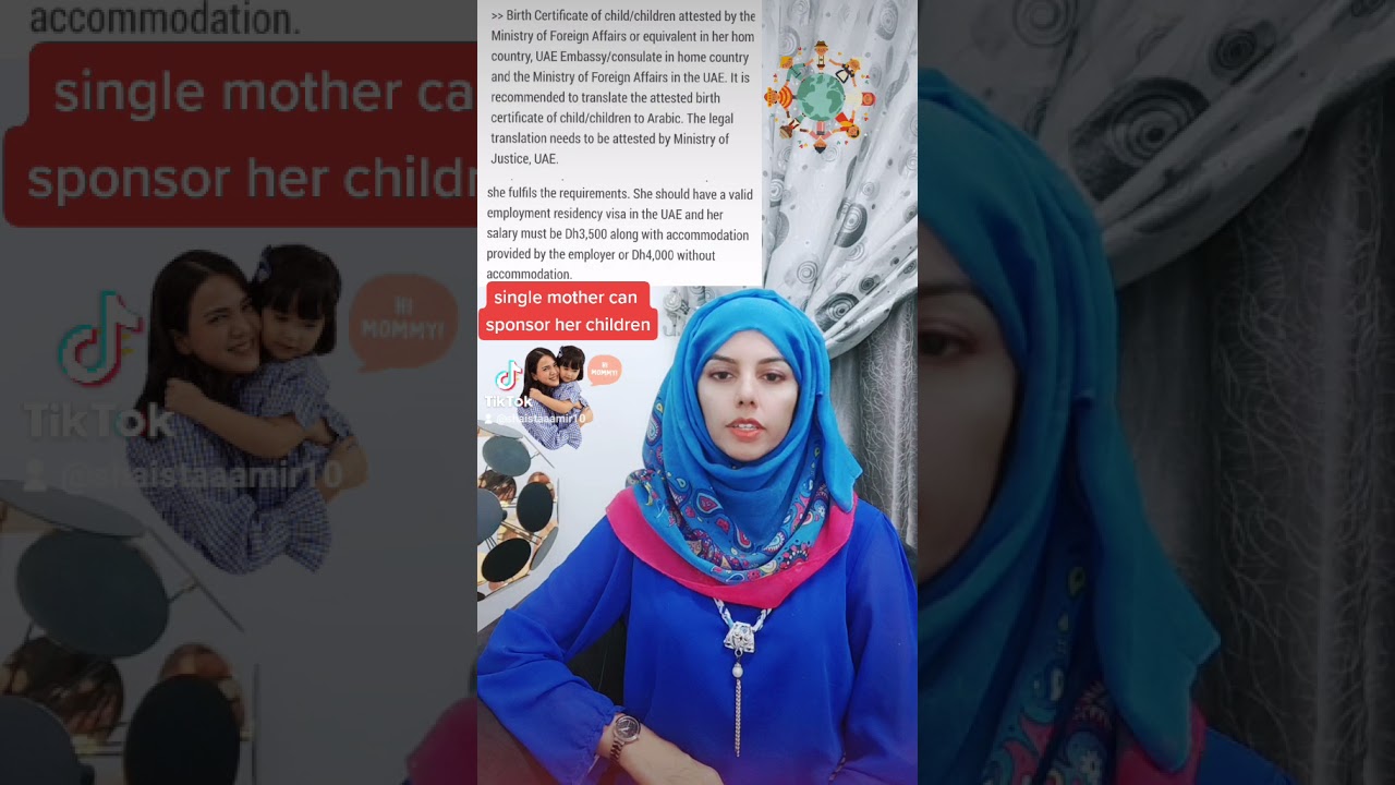 Single mother can sponsor her children