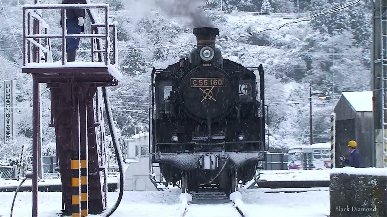 【追憶】C56160 雪の山口線試運転【雪原とポニー】