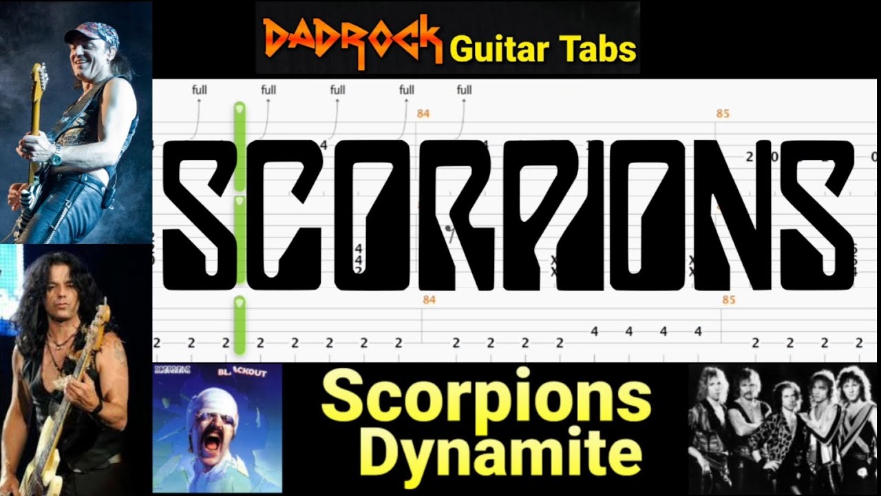 Dynamite - Scorpions - Guitar + Bass TABS Lesson
