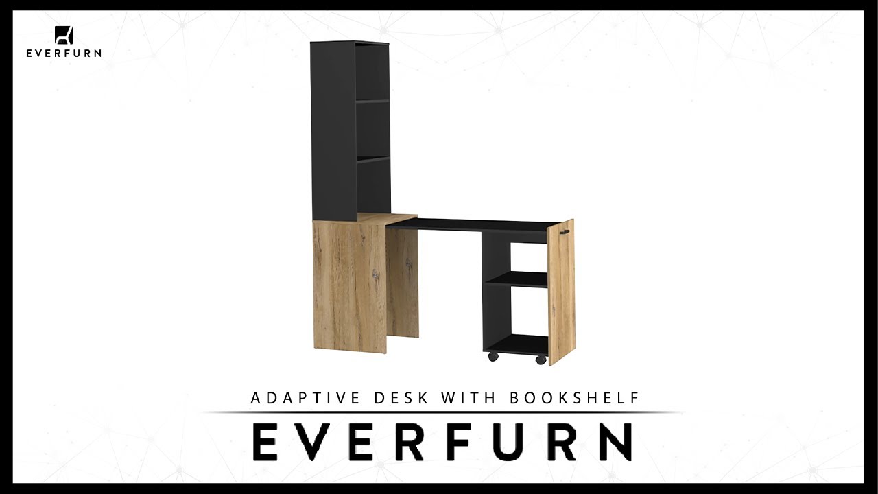 Adaptive Desk with Bookshelf | Everfurn