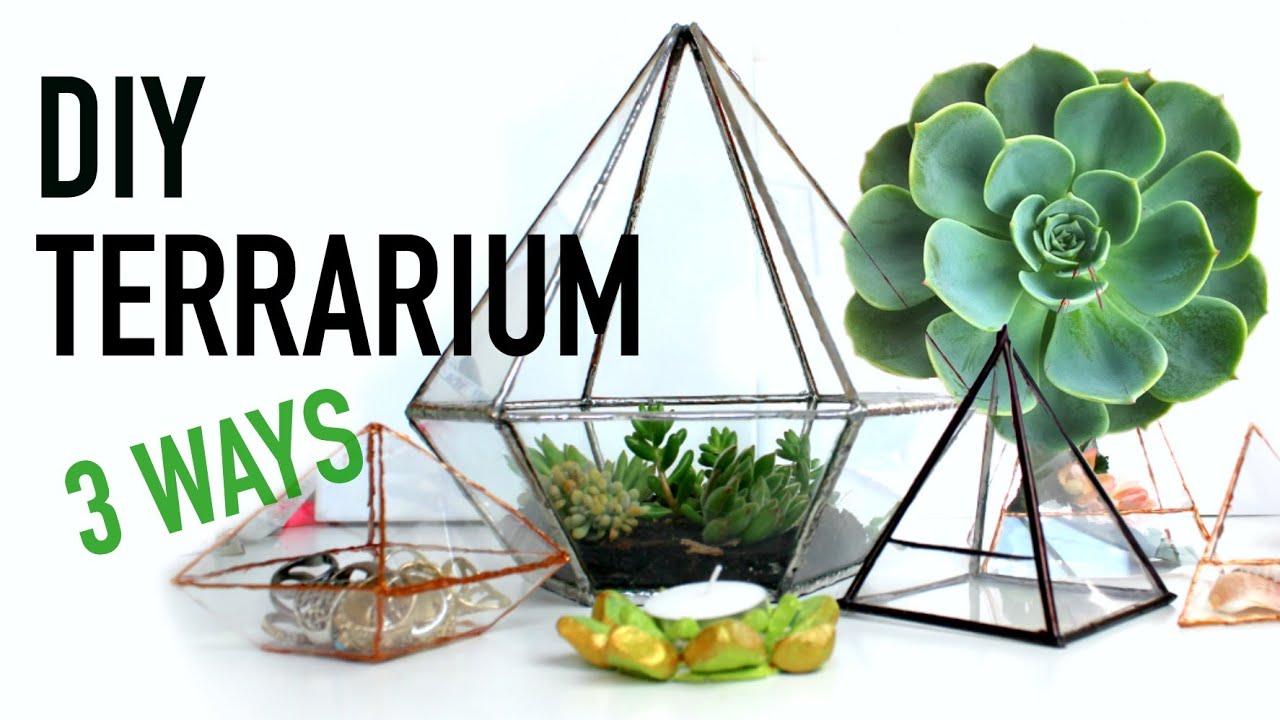 △ DIY Geometric Glass Terrariums - 3 Ways! DIY DUPES #4