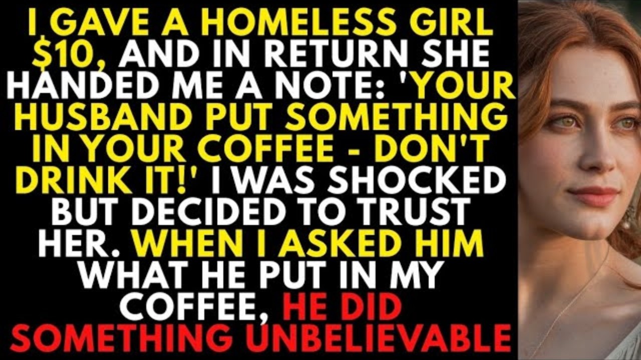 I Gave A Homeless Girl $10 — She Warned me about My Coffee. When I Asked My Husband, His Next Move