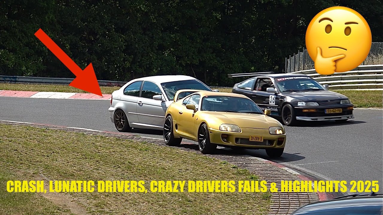 NÜRBURGRING CRASH, LUNATIC DRIVERS, CRAZY DRIVERS FAILS NORDSCHLEIFE TOURISTENFAHRTEN 24/08/2025