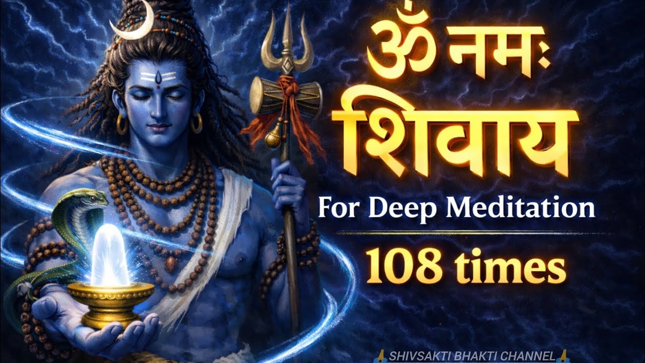 ॐ नमः शिवाय |🕉️ 108 time Deep Meditation Mantra| One Voice Chant🕉️/Shiv Mantra/#mantra #trending 