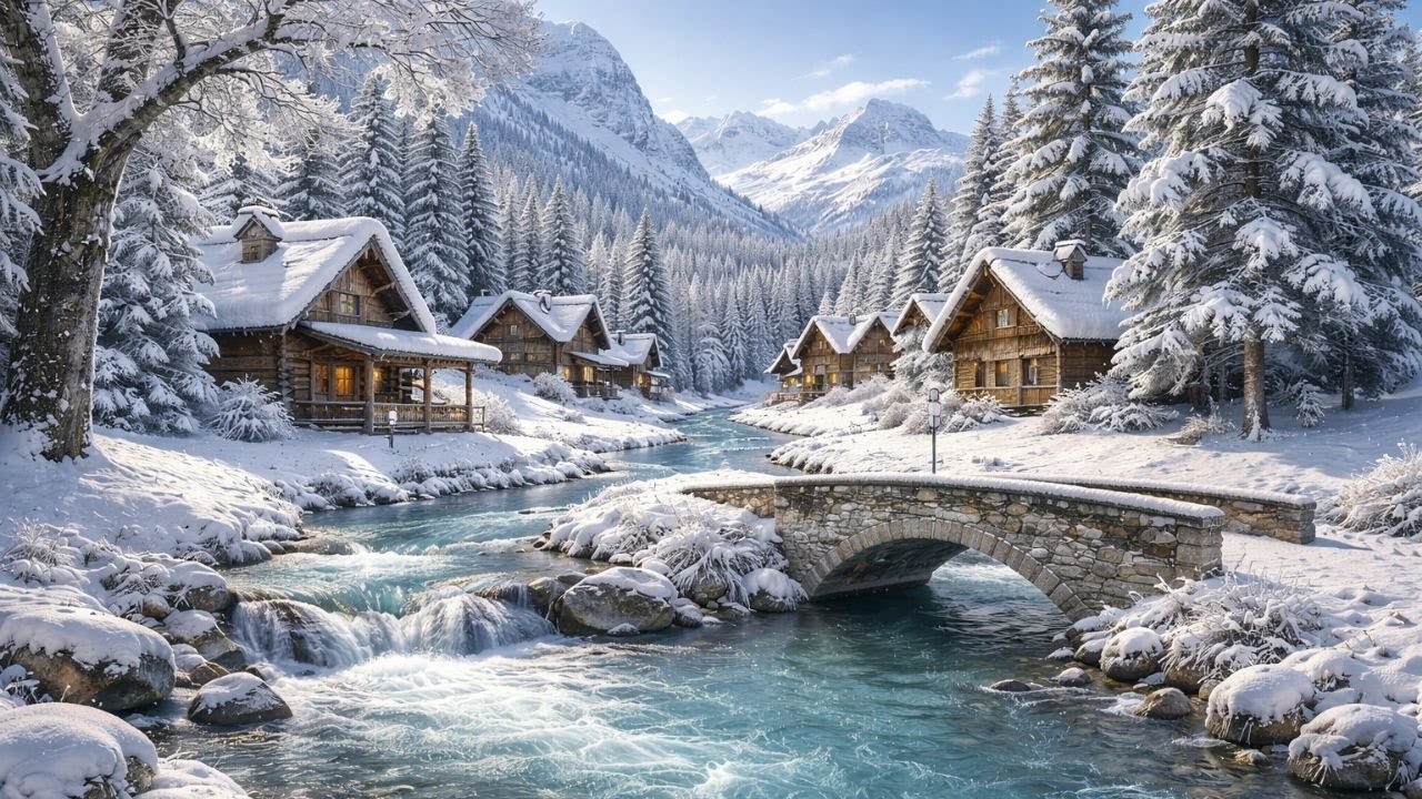 Deep Sleep Music ❄️ Winter Piano & Nature Sounds | Healing Night, Stress Relief, Peaceful Rest
