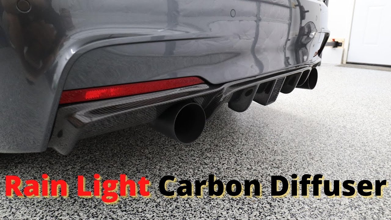CARBON DIFFUSER WITH RAIN LIGHT | INSTALL AND WIRING F30