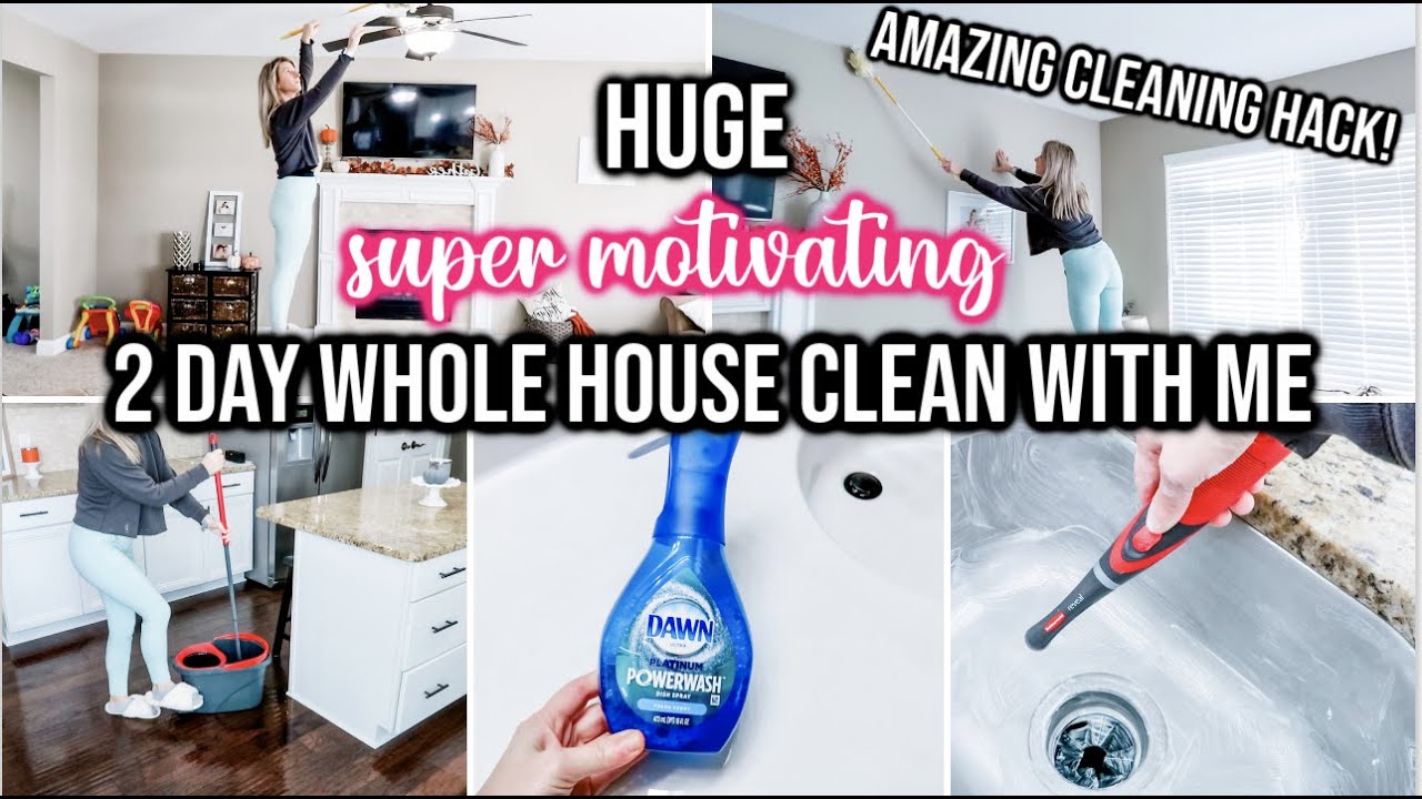 *HUGE* 2 DAY WHOLE HOUSE CLEAN WITH ME 2020 | EXTREME SPEED CLEANING MOTIVATION | CLEANING HACKS