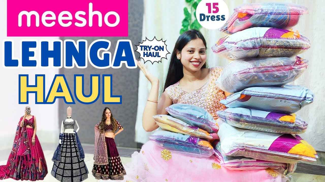 *Huge* meesho lehenga haul ❤️l Starting Rs 300 🥰 l Haldi, Mehandi, Wedding Wear Lehanga #meesho
