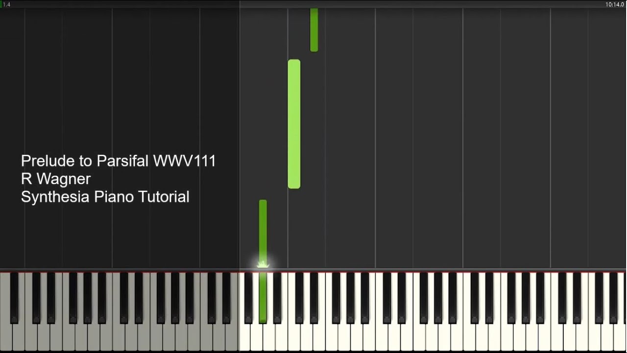 Prelude to Parsifal WWV111 - R Wagner - Synthesia Piano Tutorial