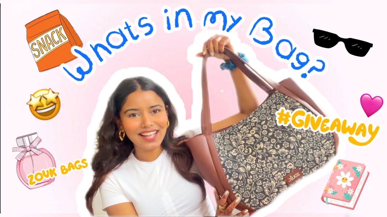 Whats in my bag FT. @zoukonline | Giveaway Alert | Dearlyaadi