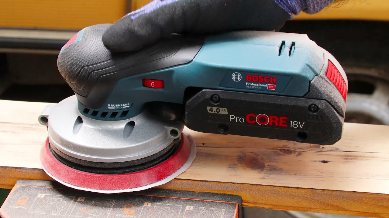 Bosch GEX 18V-125, Best cordless random orbital sander on 18V Platform