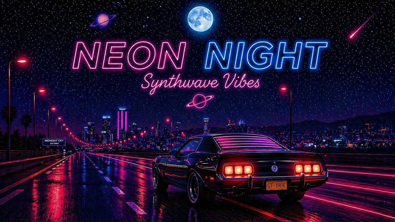 60s Ford Mustang Midnight Drive 🌌 | Retro Synthwave & Chillwave Mix