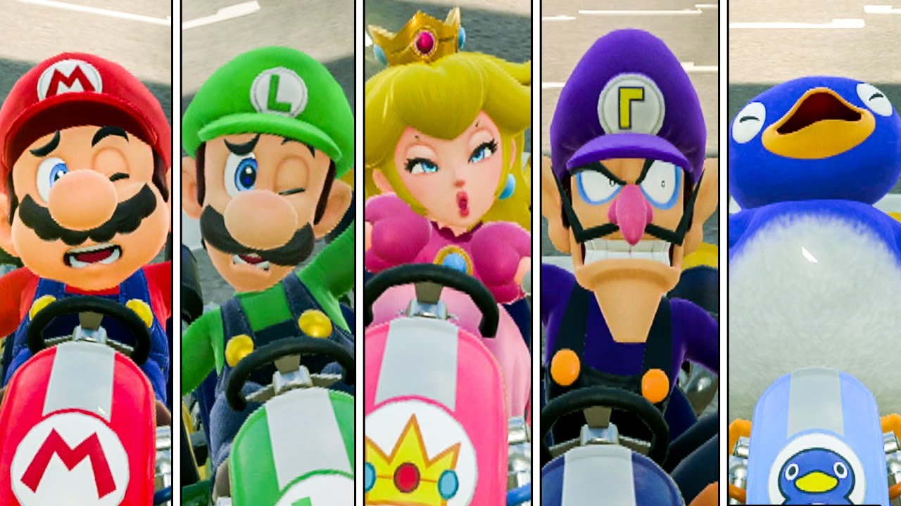 Mario Kart World: All Characters Burnout & Rocket Boost Animations