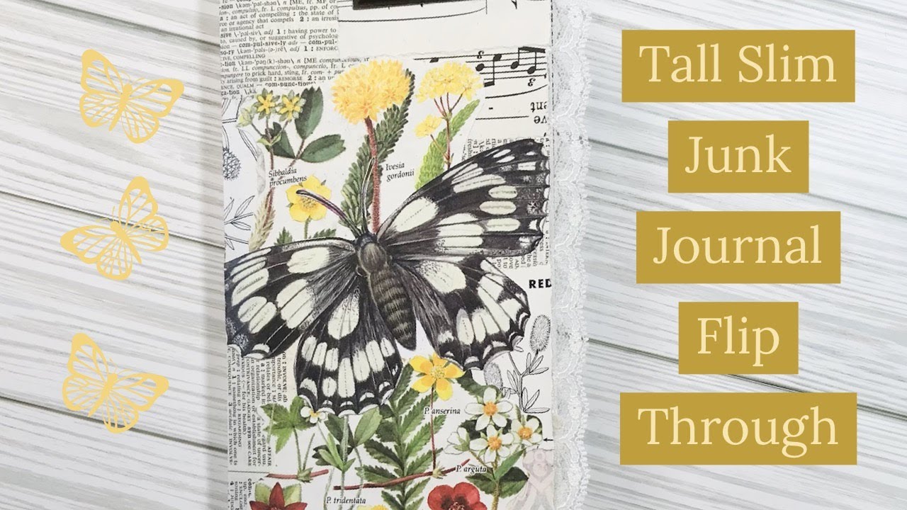Slim Tall Nature Junk Journal Flip Through