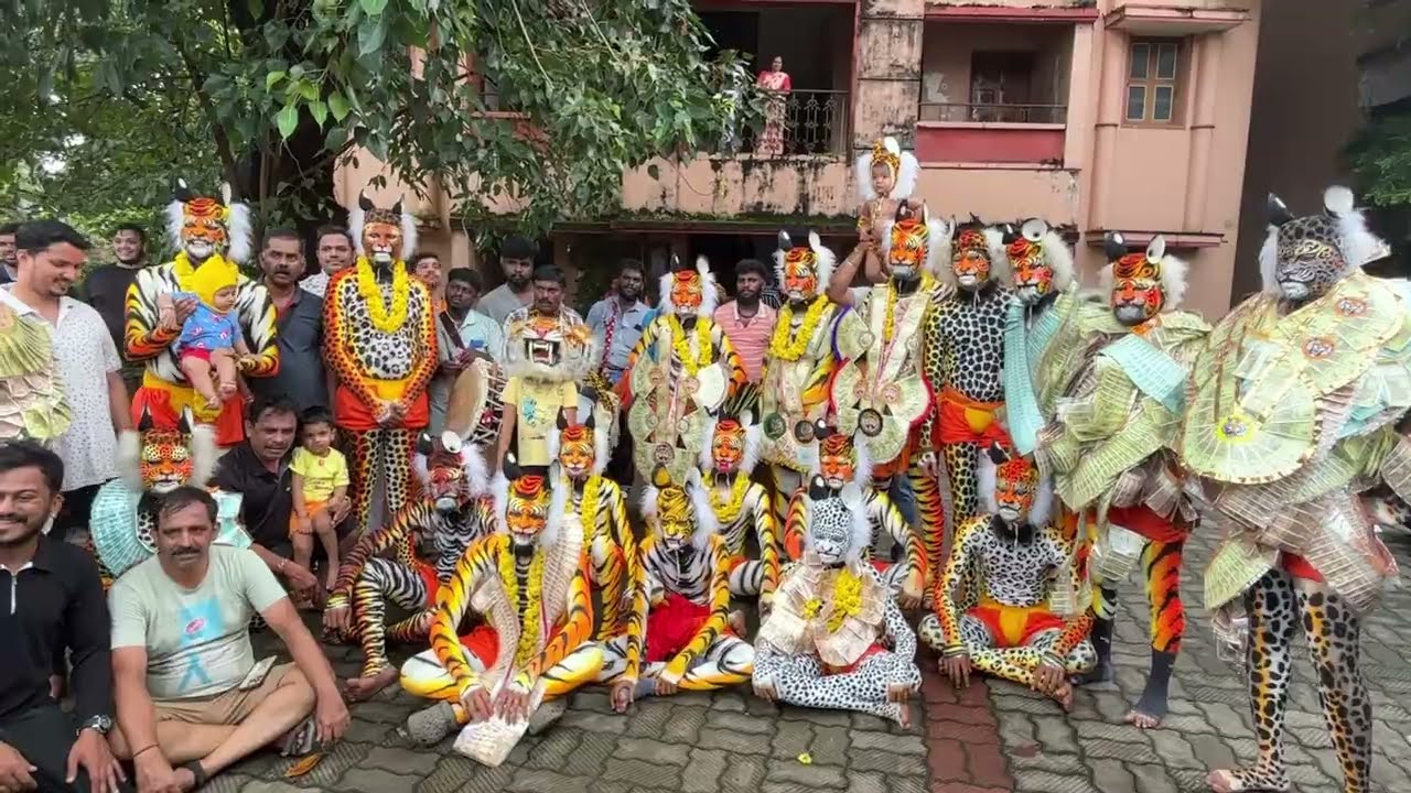 SLVT Udupi 🐯Tiger Dance Team on occasion of Ganesha Chaturthi 2025 🚩 #trending #pilinalike #udupi 