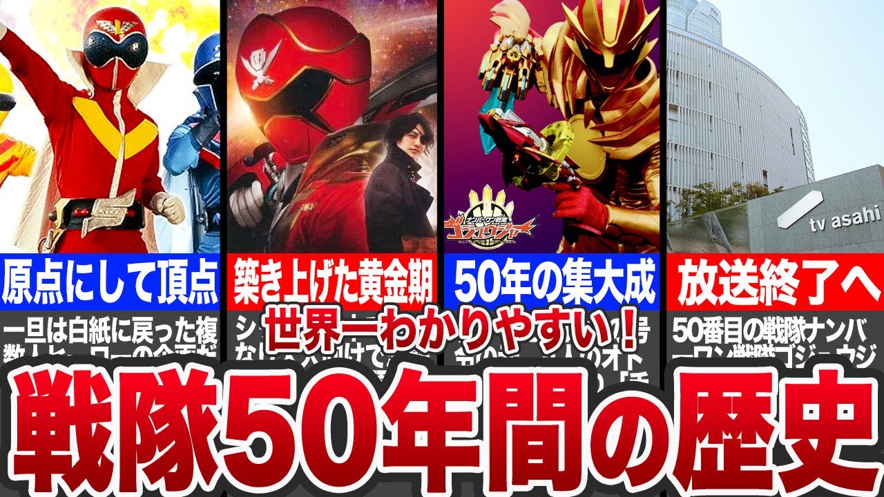 【感動と栄光の50年】スーパー戦隊が築き上げた歴史を徹底解説！【ゆっくり解説】