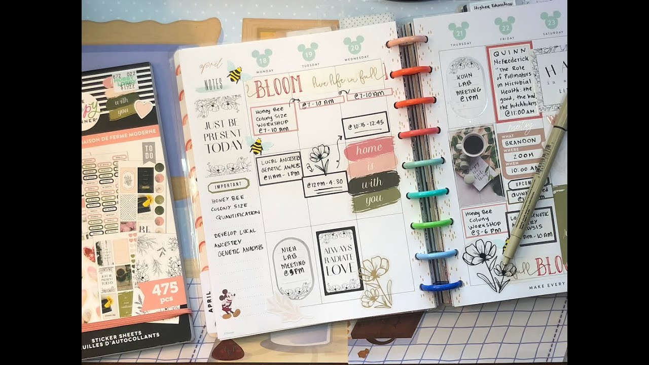 Planning for my PhD! | Graduate School Hustle | Happy Planner | Vertical Plan With Me | PWM