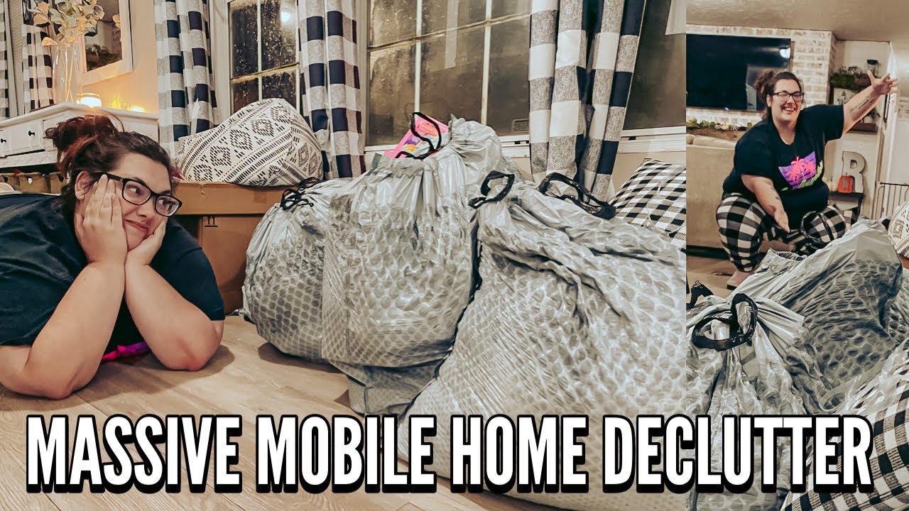 MASSIVE CLEAN & DECLUTTER | messy mobile home cleaning | Minimalism my way | getting it together 😄