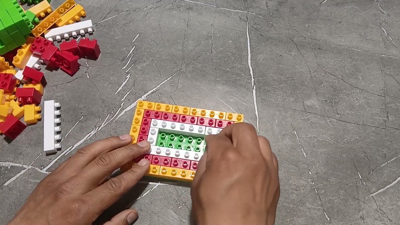 Colorful LEGO Tower Build 🟥🟩⬜ | Satisfying Construction ASMR
