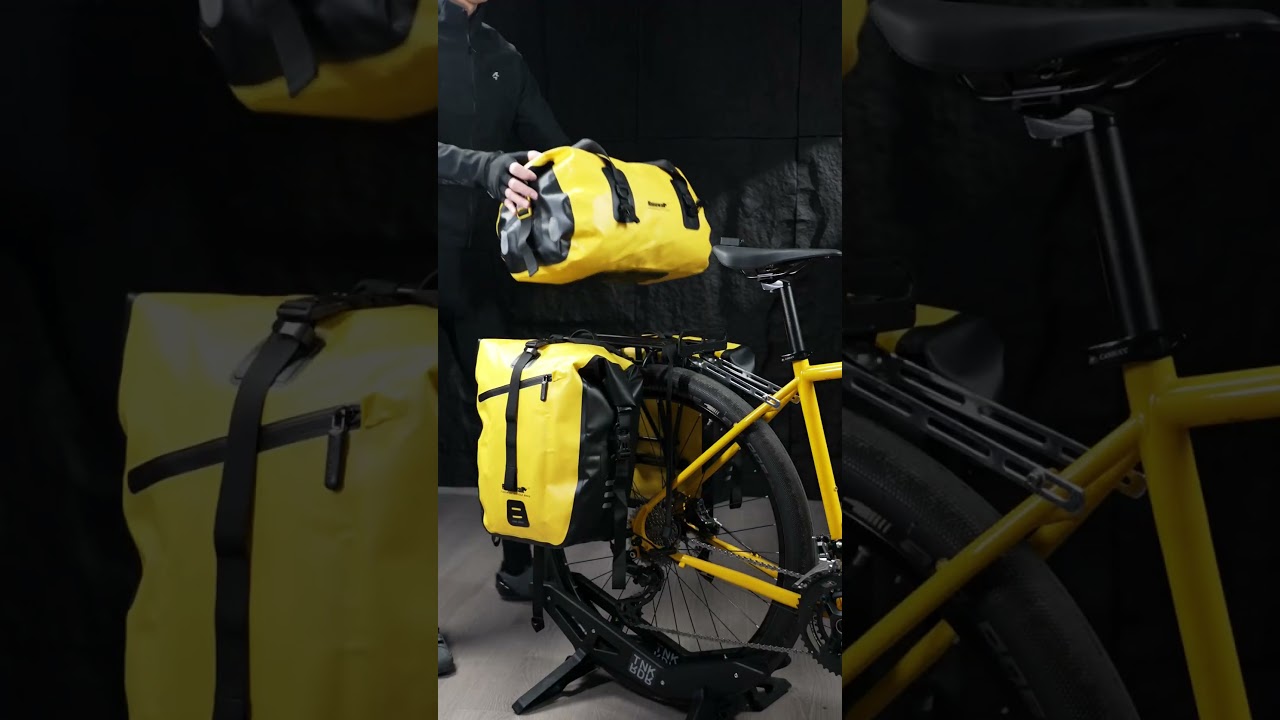Adventure Awaits: Long-Distance Touring Bike Panniers in Vibrant Yellow - Expedition Series 🚴&zwj;♂️✨