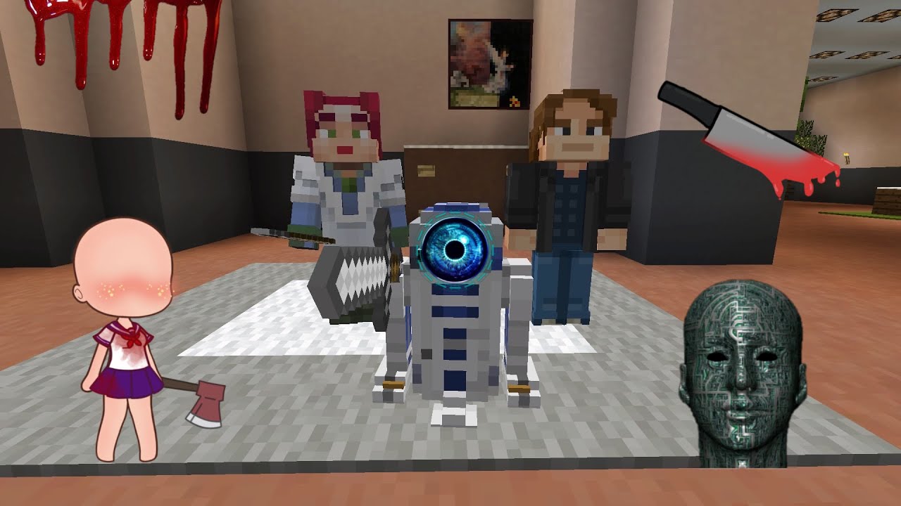 فلم ماين كرافت الروبوت السفاح🤖  !!