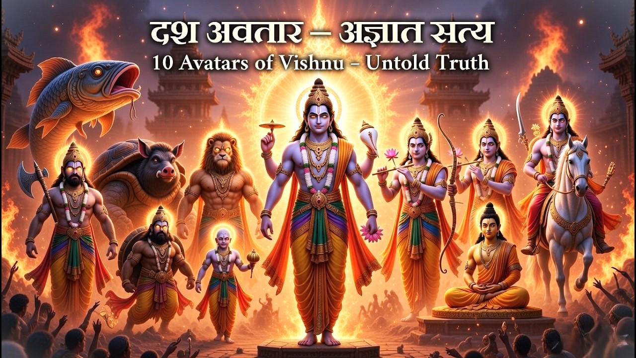 दस अवतार अज्ञात सत्य  Ten Avatars of Lord Vishnu : The Untold Truth