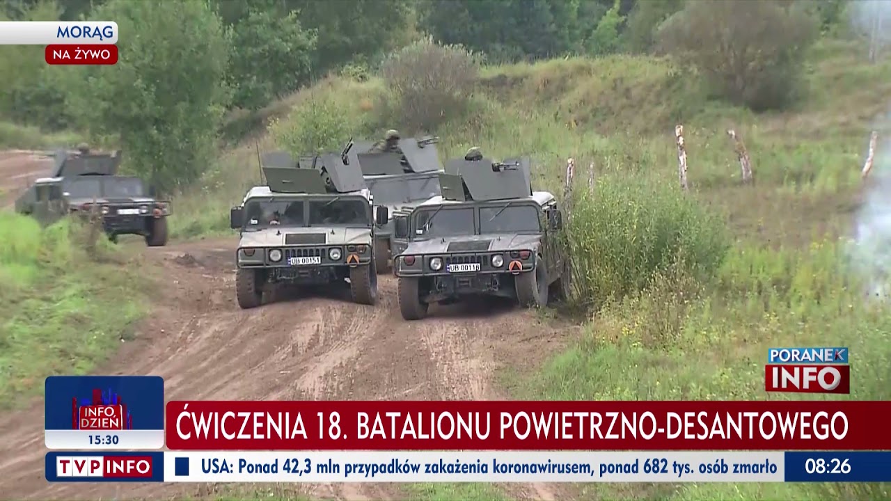 Morąg. Trwają ćwiczenia 18. Bielskiego Batalionu Powietrznodesantowego