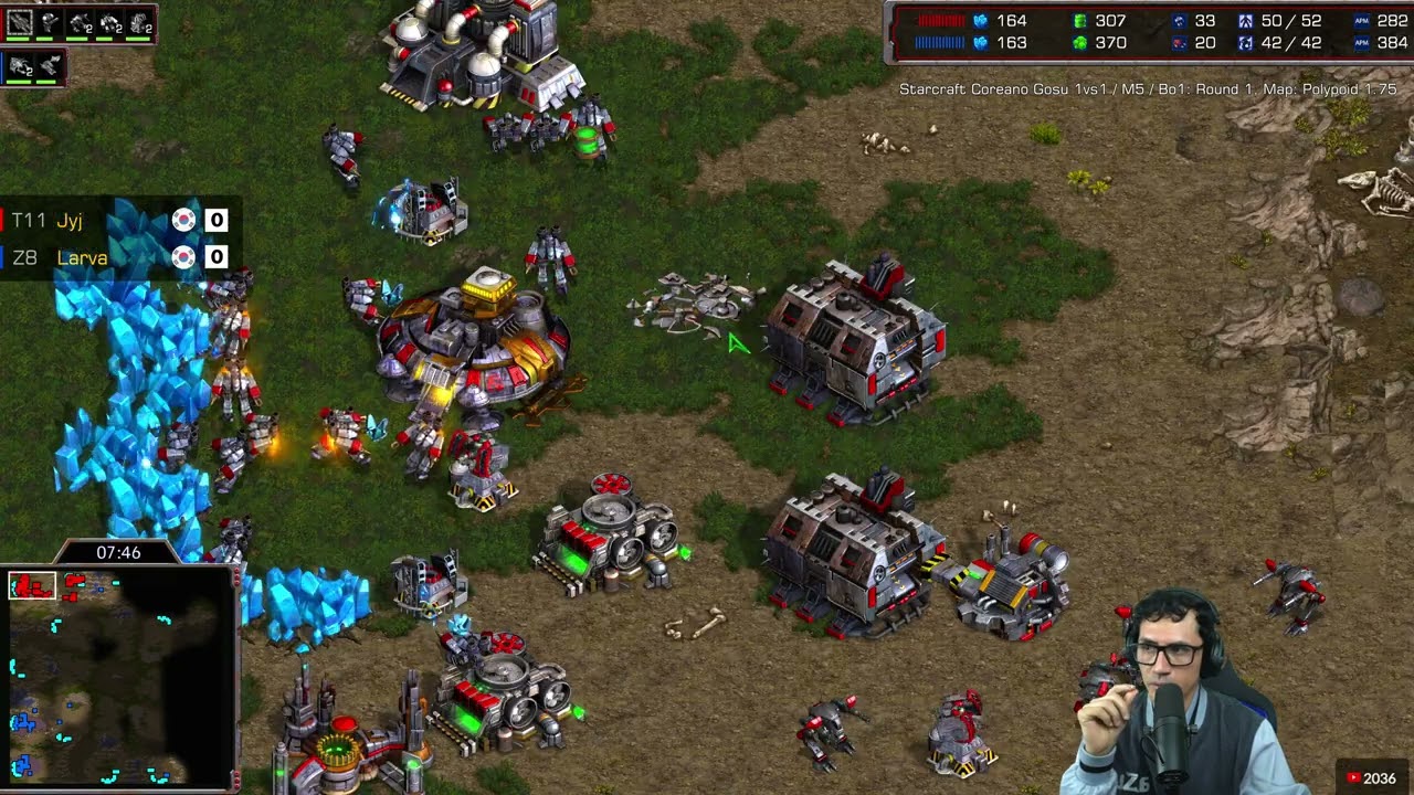 STARCRAFT COREANO GOSU 🇰🇷 LARVA vs JyJ 🇰🇷 | M5·BO1