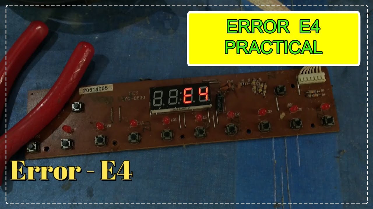 Error E4 Practical || Raj Induction ||