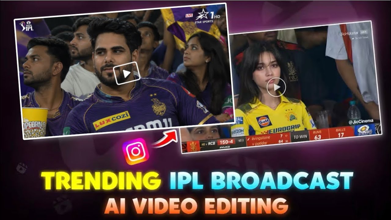 Instagram Trending IPL Broadcast Ai video editing | How to create IPL Stadium Broadcast Video